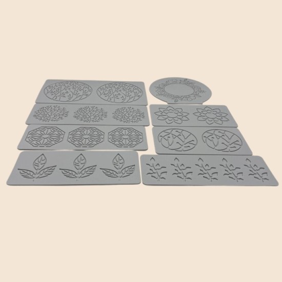 Cake Decoration Baking Silicone Stamping Mold（Five Consecutive Leaves)