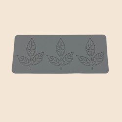 Cake Decoration Baking Silicone Stamping Mold(Three Consecutive Three-Lobed Leaves)