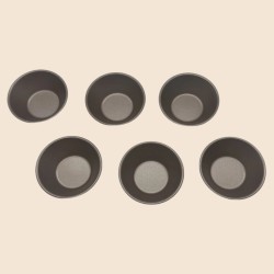 Thickened Carbon Steel Non-Stick Egg Tart Mold Tray, 6 Pieces In A Set, Egg Tart Cup Tray