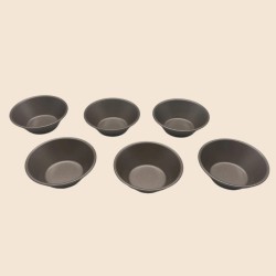 Thickened Carbon Steel Non-Stick Egg Tart Mold Tray, 6 Pieces In A Set, Egg Tart Cup Tray