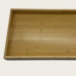 A Rectangular Wooden Or Bamboo Tray For Holding Tea Cups Of Middle Size