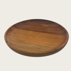 Medium-Sized Round Wooden Tray