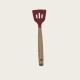 Red Wooden Handle Silicone Kitchenware 11-Piece Cooking Set With Non-Stick Pan And Storage Bucket