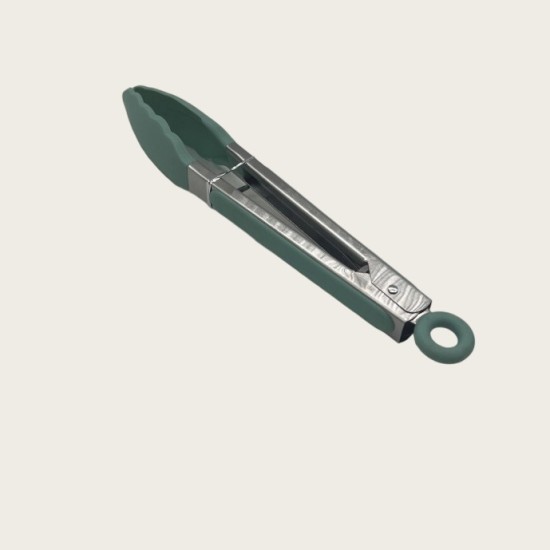 Non-Stick Cookware Cooking Set With Storage Bucket, Green Wooden Handle, Silicone Cookware 11-Piece Set