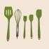 Green Silicone Kitchenware 5-Piece Set Of Kitchen Cooking Utensils Sets