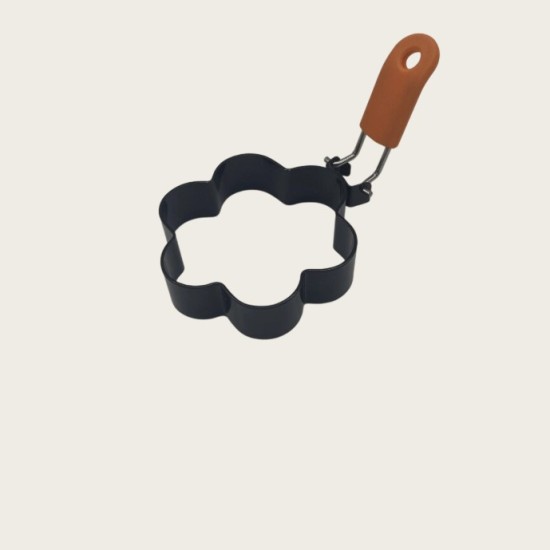 Stainless Steel Flower-Shaped Creative Egg Cooker With Non-Stick Coating Baking Tool