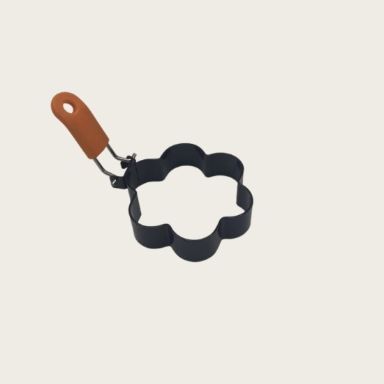 Stainless Steel Flower-Shaped Creative Egg Cooker With Non-Stick Coating Baking Tool