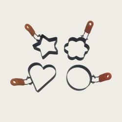 Stainless Steel Circular Creative Egg Cooker With Non-Stick Coating Baking Tool