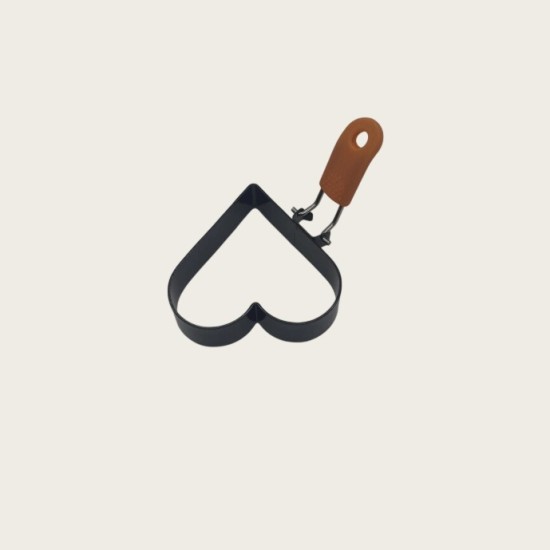 Stainless Steel Heart-Shaped Creative Egg Cooker With Non-Stick Coating For Baking Tools